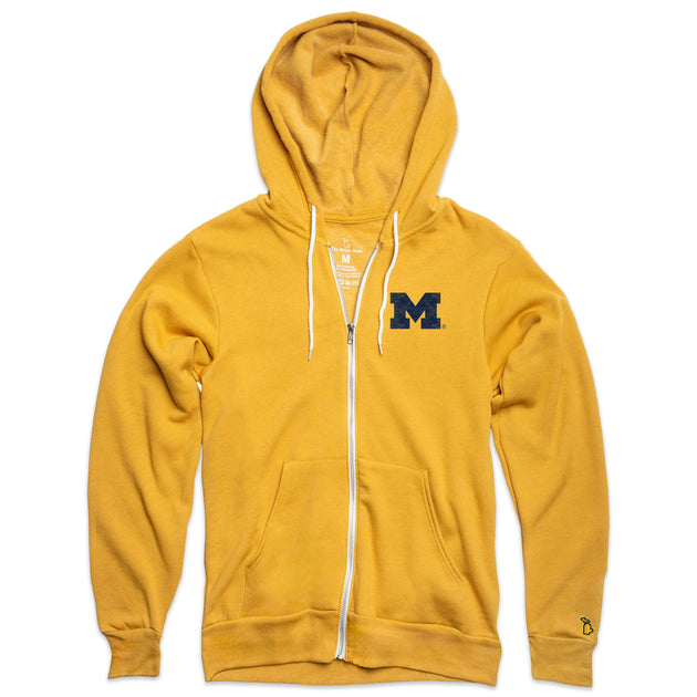 UofM Block M All Season Zip-Up Hoodie The Mitten State