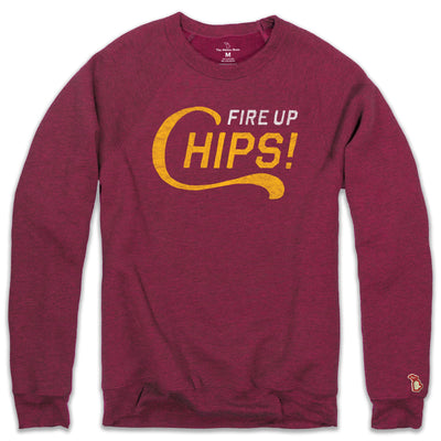 CMU - FIRE UP CHIPS SCRIPT FLEECE SWEATSHIRT (UNISEX)