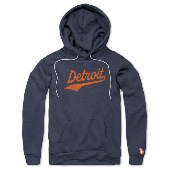 Detroit Script Baseball All Season Hoodie The Mitten State