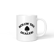 EUCHRE - SCREW THE DEALER COFFEE MUG