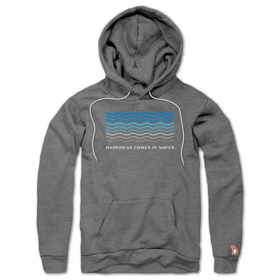 HAPPINESS COMES IN WAVES ALL SEASON HOODIE (UNISEX)