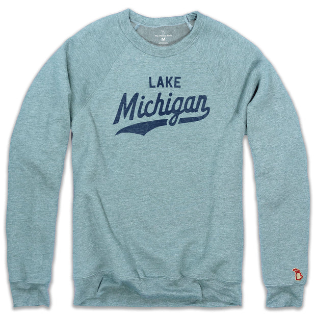 LAKE MICHIGAN SCRIPT FLEECE SWEATSHIRT (UNISEX)