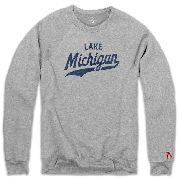 LAKE MICHIGAN SCRIPT FLEECE SWEATSHIRT (UNISEX)