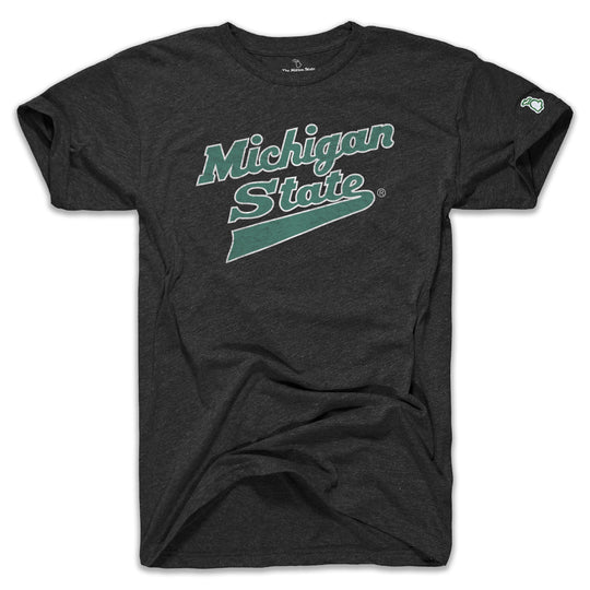 Michigan State University Hockey Logo T-Shirt - Charcoal Grey, Officially Licensed