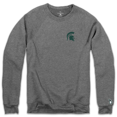 MSU - SPARTAN HELMET LC FLEECE SWEATSHIRT (UNISEX)