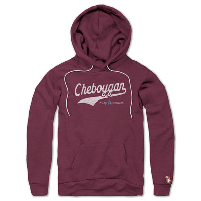 PURE MICHIGAN - CHEBOYGAN SCRIPT ALL SEASON HOODIE (UNISEX)