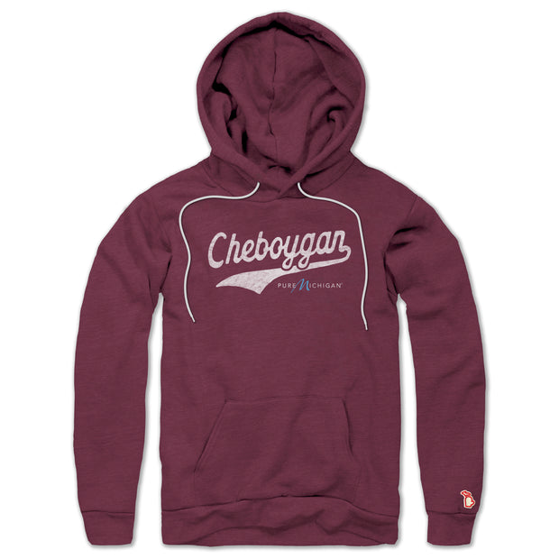 PURE MICHIGAN - CHEBOYGAN SCRIPT ALL SEASON HOODIE (UNISEX)