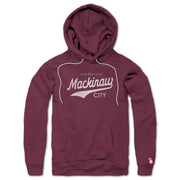 PURE MICHIGAN - MACKINAW CITY SCRIPT ALL SEASON HOODIE (UNISEX)