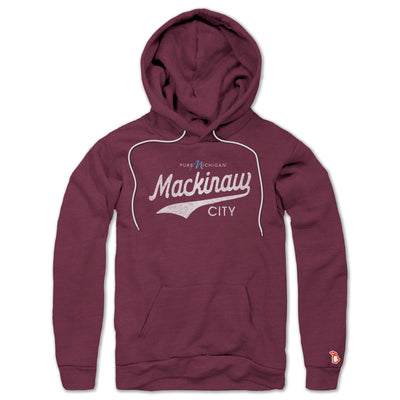 PURE MICHIGAN - MACKINAW CITY SCRIPT ALL SEASON HOODIE (UNISEX)