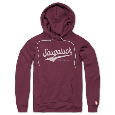 PURE MICHIGAN - SAUGATUCK SCRIPT ALL SEASON HOODIE (UNISEX)