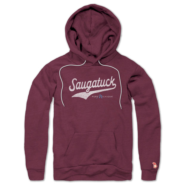 PURE MICHIGAN - SAUGATUCK SCRIPT ALL SEASON HOODIE (UNISEX)