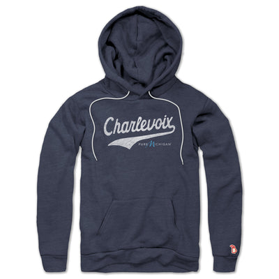 PURE MICHIGAN - CHARLEVOIX SCRIPT ALL SEASON HOODIE (UNISEX)