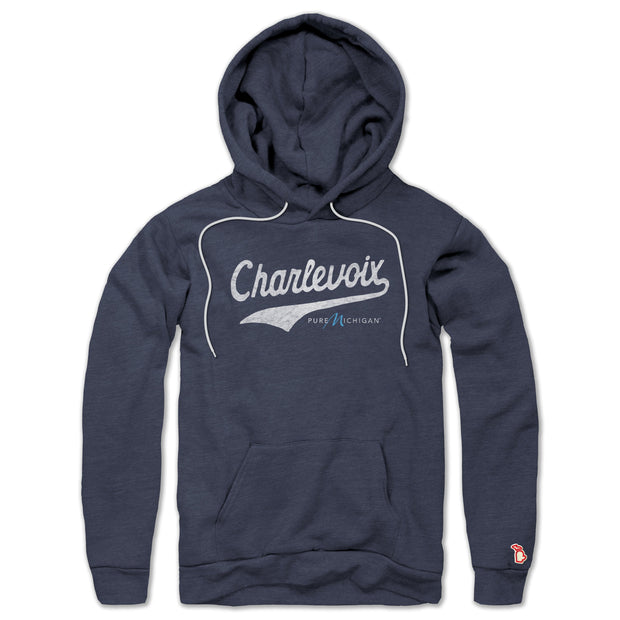 PURE MICHIGAN - CHARLEVOIX SCRIPT ALL SEASON HOODIE (UNISEX)