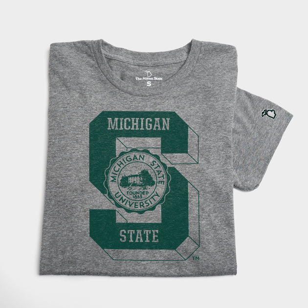 Msu Signshop Block S Seal | Michigan State University | The Mitten State