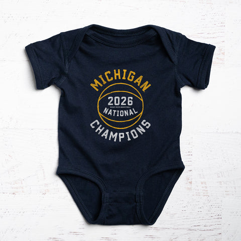 UofM - 2026 BASKETBALL NATIONAL CHAMPIONS RETRO (ONESIE)