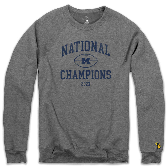 トップス Champion Michigan University UofM - National Champions Classic Fleece Sweatshirt | The Mitten State