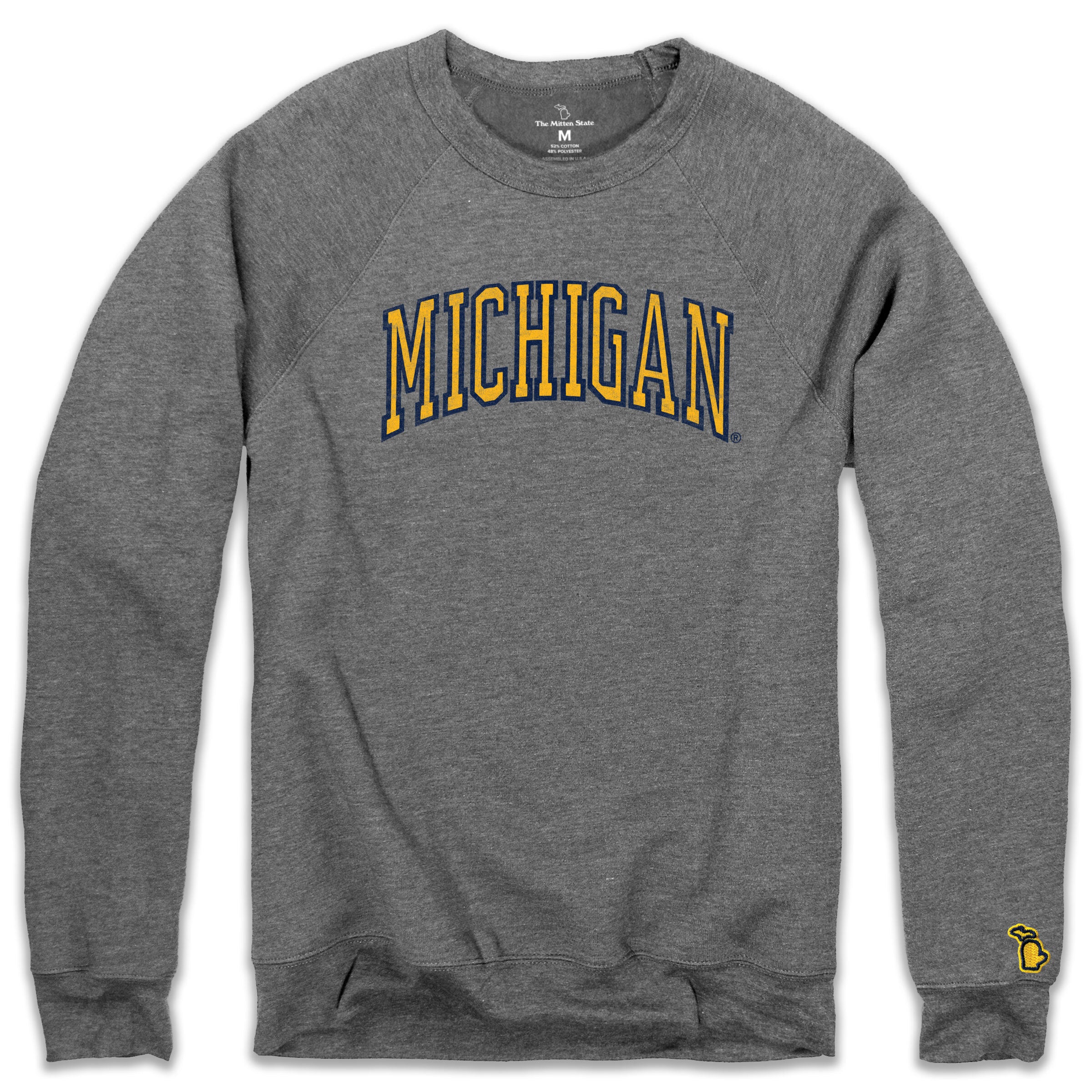 Pale yellow michigan sweatshirt outlet
