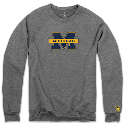 UofM - SPLIT M FLEECE SWEATSHIRT (UNISEX)