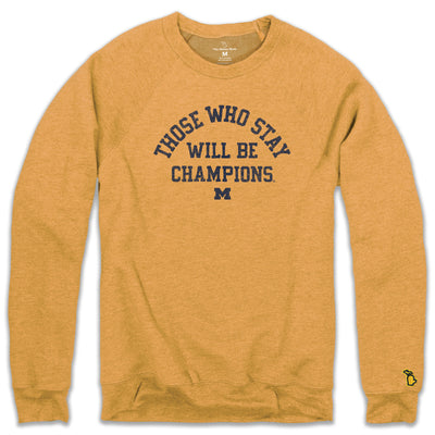 UofM - THOSE WHO STAY M FLEECE SWEATSHIRT (UNISEX)