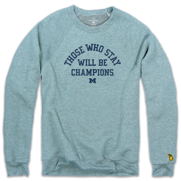 UofM - THOSE WHO STAY M FLEECE SWEATSHIRT (UNISEX)