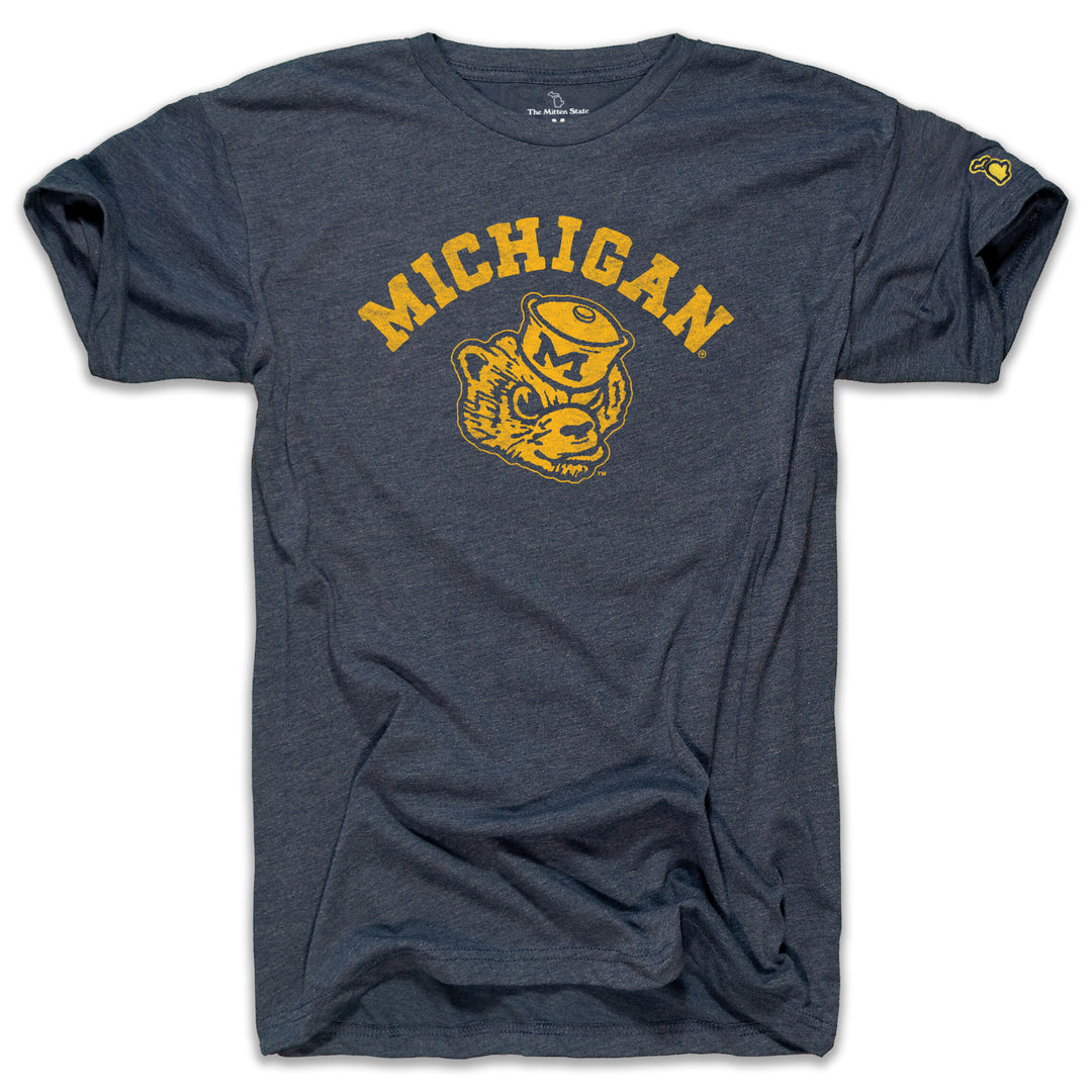 Uofm - Vintage WOLVERBEAR (Unisex) Heather Vintage Navy / XL, image size:1080x1080