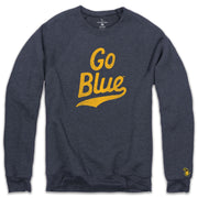 UofM - GO BLUE SCRIPT FLEECE SWEATSHIRT (UNISEX)