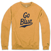 UofM - GO BLUE SCRIPT FLEECE SWEATSHIRT (UNISEX)