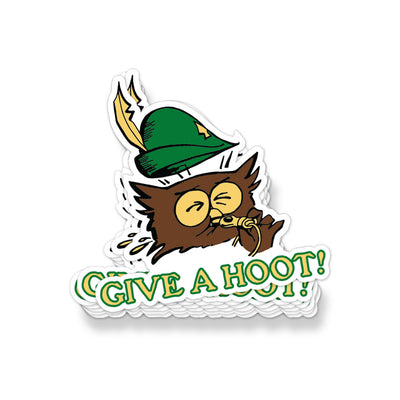WOODSY OWL - WHISTLE STICKER