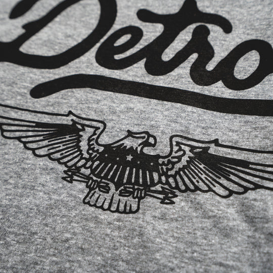 Vintage 90s graphic t shirt Detroit discount eagle Michigan gay bar black faded FOTL XL.